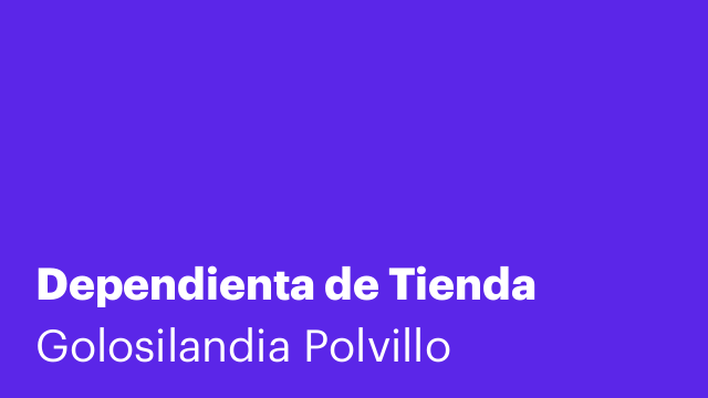 Dependienta de Tienda