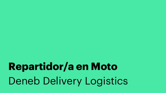 Repartidor/a en Moto