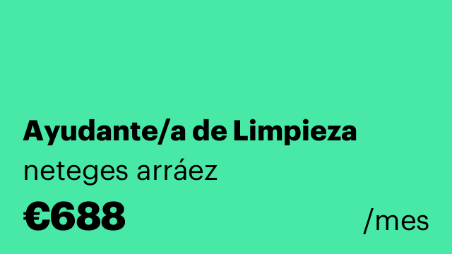 Ayudante/a de Limpieza