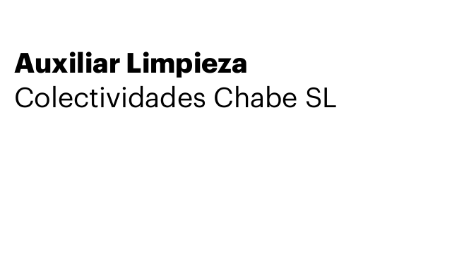 Auxiliar Limpieza