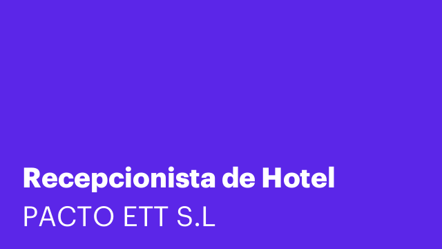 Recepcionista de Hotel