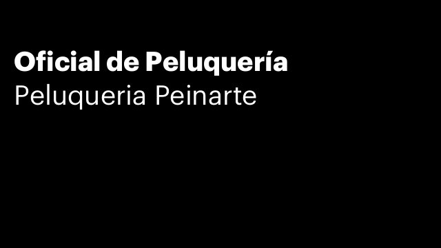Oficial de Peluquería