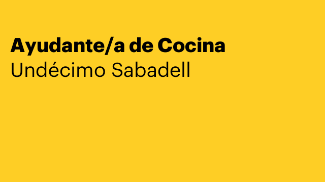Ayudante/a de Cocina