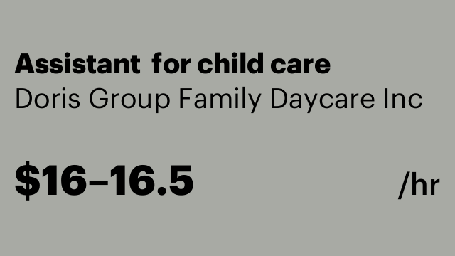 Assistant  for child care