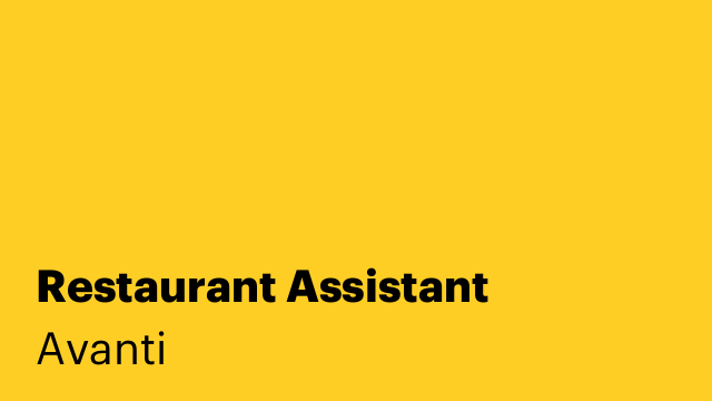 Restaurant Assistant