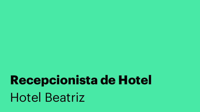 Recepcionista de Hotel