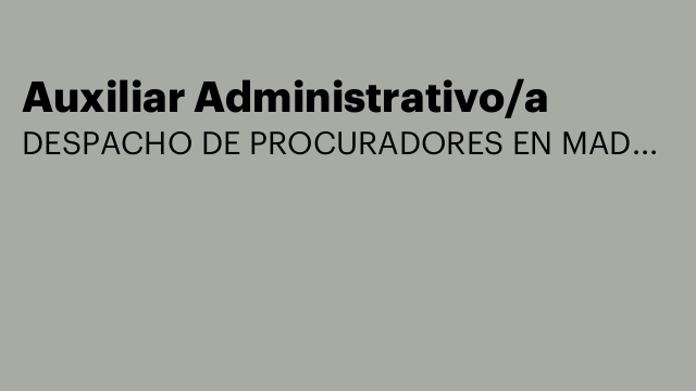 Auxiliar Administrativo/a