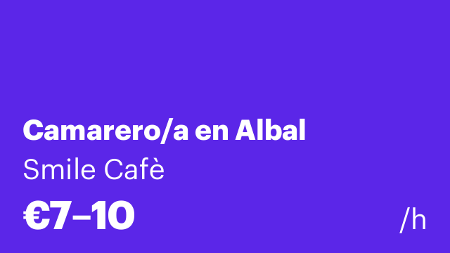 Camarero/a en Albal