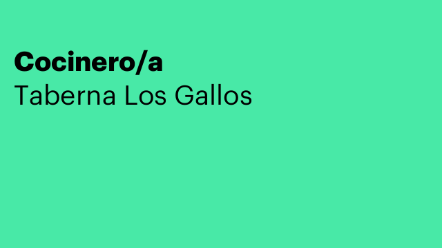 Cocinero/a