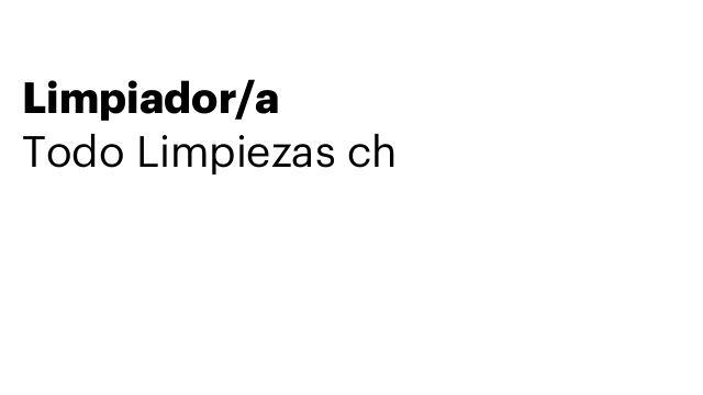 Limpiador/a