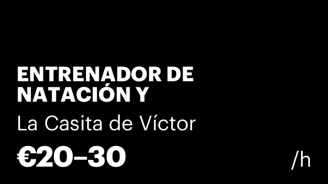 ENTRENADOR DE NATACIÓN Y TECNIFICACIÓN
