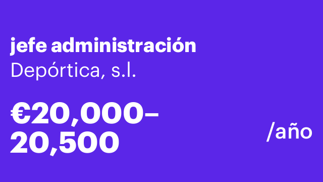 jefe administración