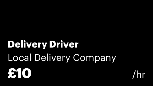 Delivery Driver