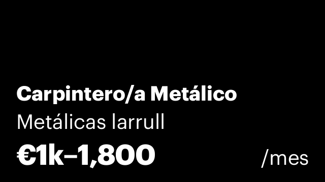 Carpintero/a Metálico