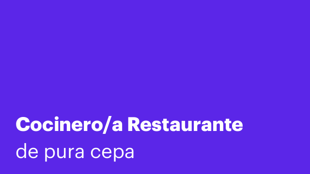 Cocinero/a Restaurante