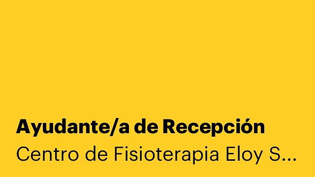 Ayudante/a de Recepción