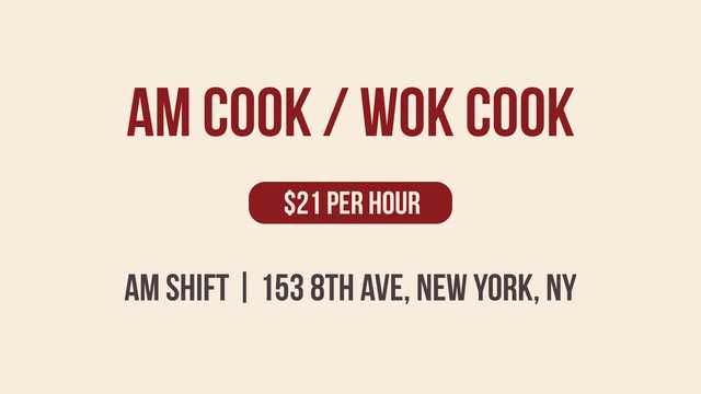 AM Cook / Wok Cook