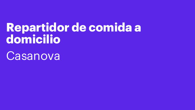 Repartidor de comida a domicilio