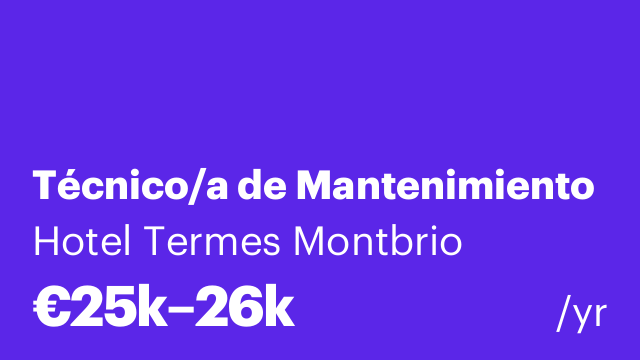 Técnico/a de Mantenimiento