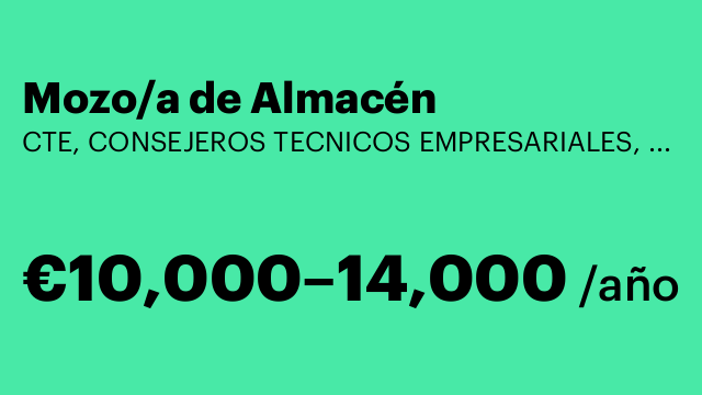 Mozo/a de Almacén