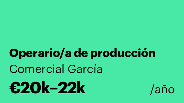 Operario/a de producción