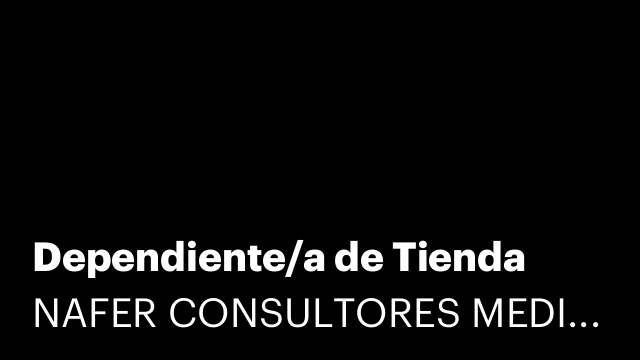 Dependiente/a de Tienda