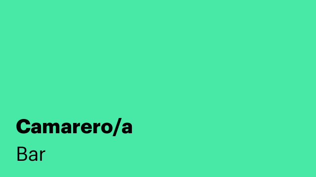 Camarero/a