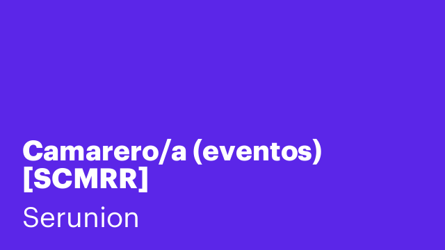 Camarero/a (eventos) [SCMRR]
