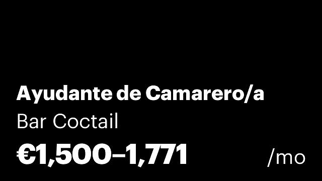 Ayudante de Camarero/a