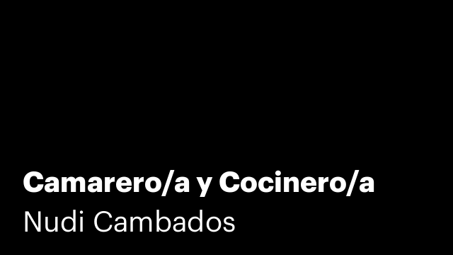 Camarero/a y Cocinero/a