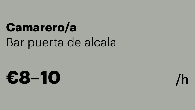 Camarero/a
