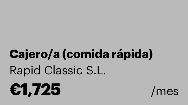Cajero/a (comida rápida)