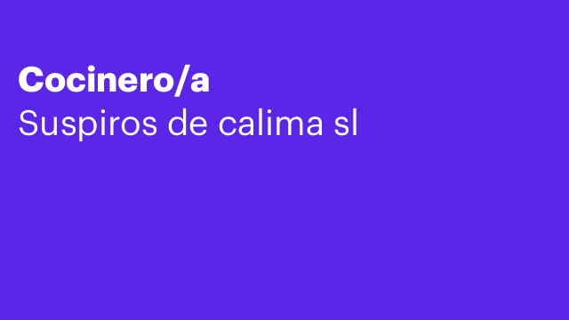Cocinero/a