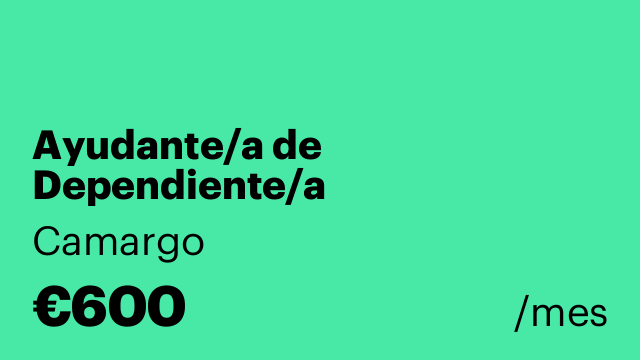 Ayudante/a de Dependiente/a
