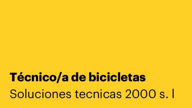 Técnico/a de bicicletas