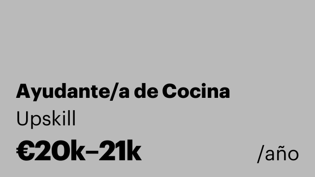 Ayudante/a de Cocina