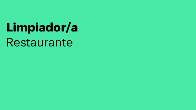Limpiador/a