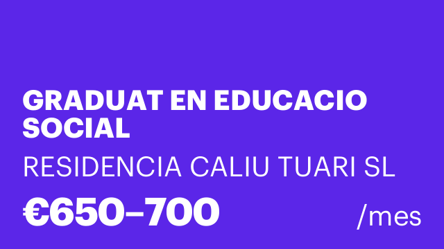 GRADUAT EN EDUCACIO SOCIAL