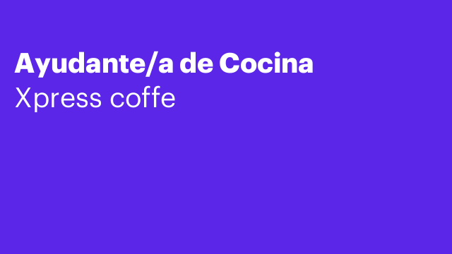 Ayudante/a de Cocina