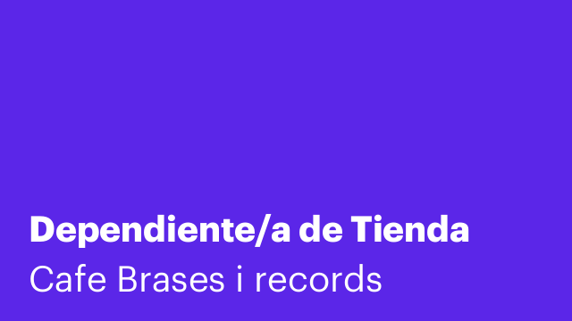 Dependiente/a de Tienda