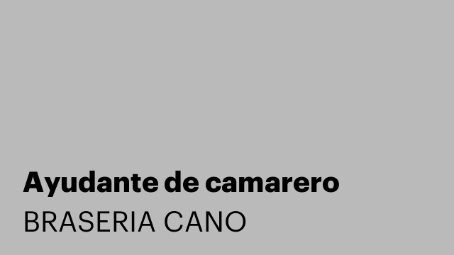 Ayudante de camarero