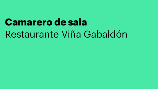 Camarero de sala