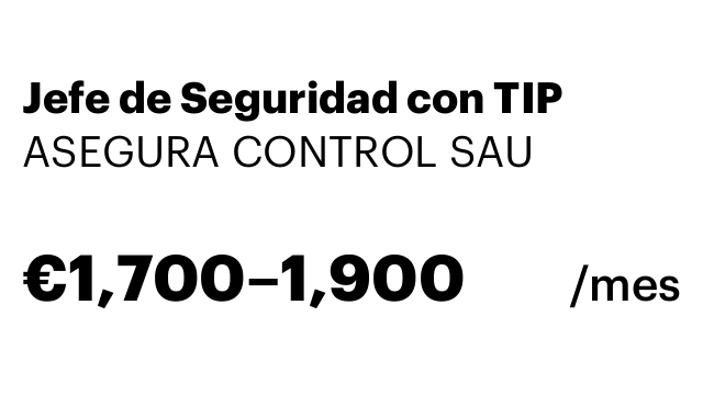 Jefe de Seguridad con TIP