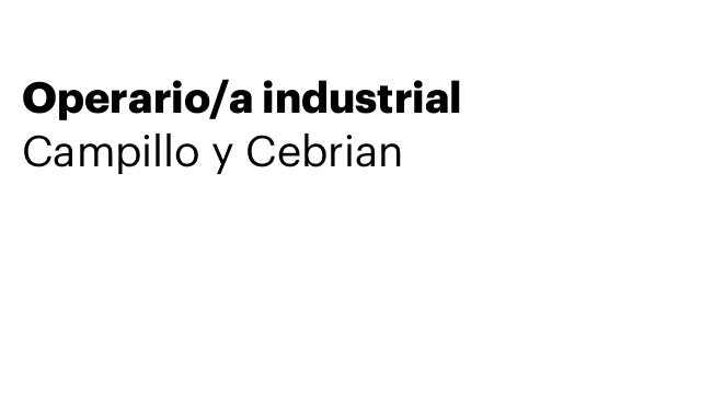 Operario/a industrial