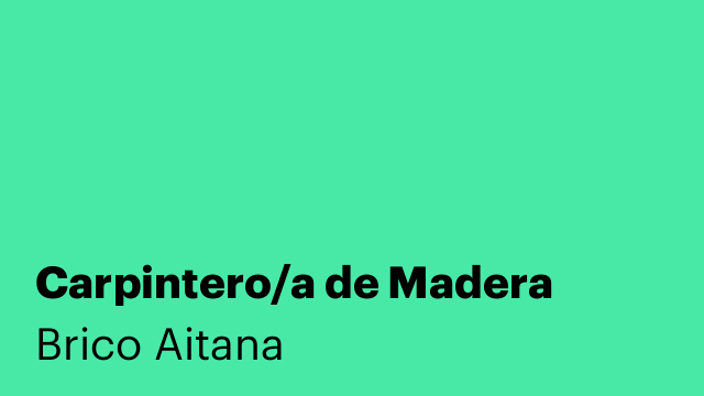 Carpintero/a de Madera