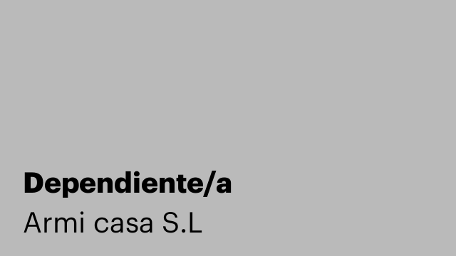 Dependiente/a