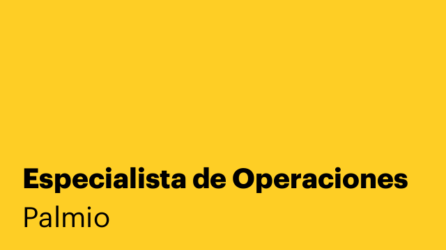 Especialista de Operaciones