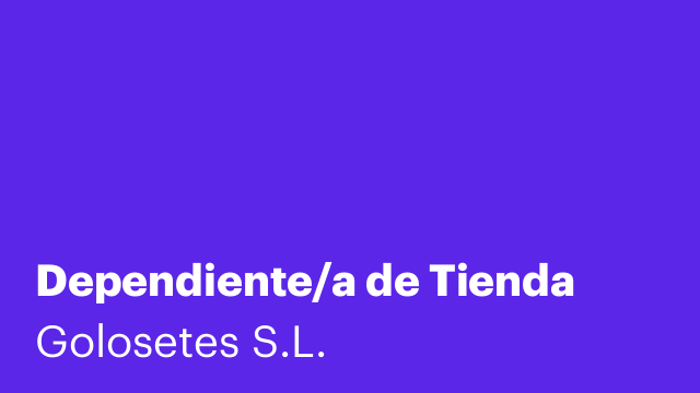 Dependiente/a de Tienda