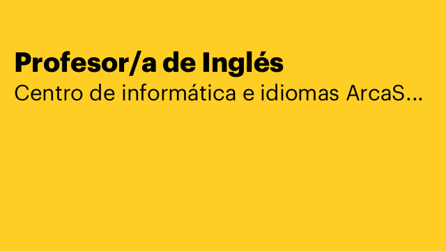 Profesor/a de Inglés