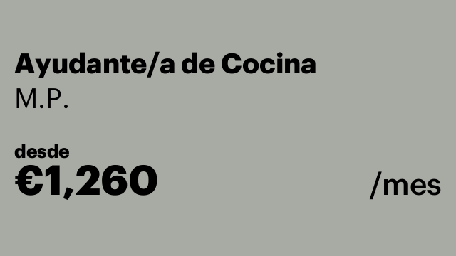 Ayudante/a de Cocina